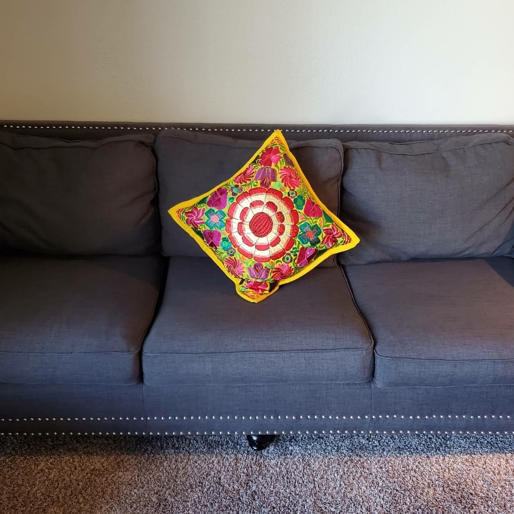 Pillow case embroidered